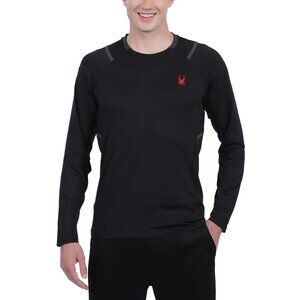 Spyder Active Men’s Moisture Wicking Brush Long Sleeve T-Shirt Black, Size M